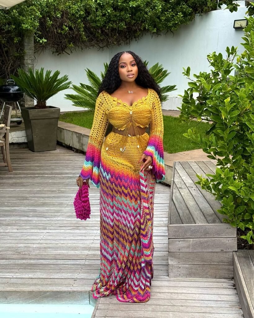 giving boho-luxe energy with a dash of Afro-spiritual symbolism.