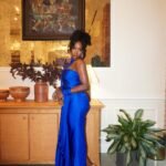 Beverly Naya Turns Heads in Electric Blue at Essence Fest