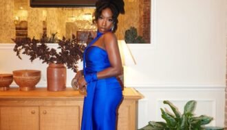 Beverly Naya Turns Heads in Electric Blue at Essence Fest