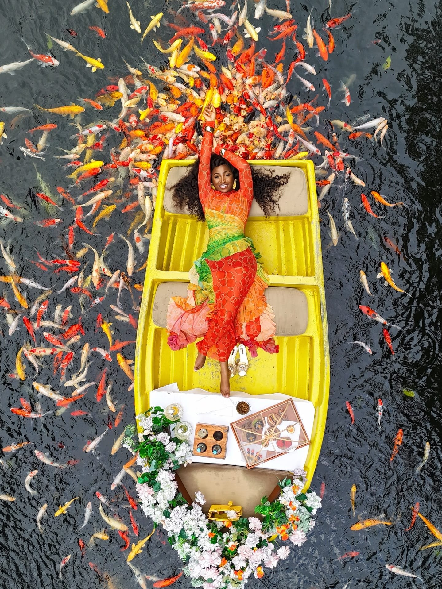 Koi, Colour, and Couture: Omowunmi Dada’s Bali Look